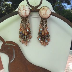 Beaded clip earrings